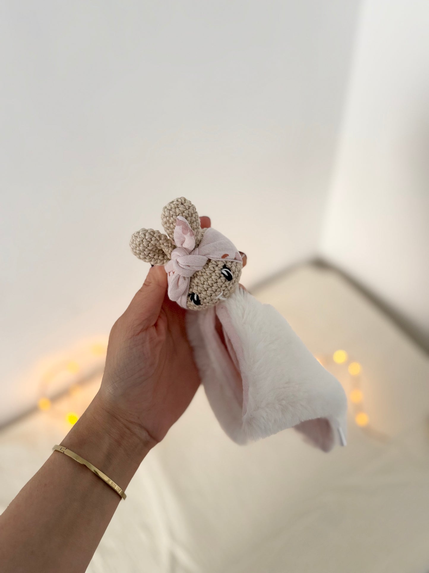 Mini doudou lapinette rose