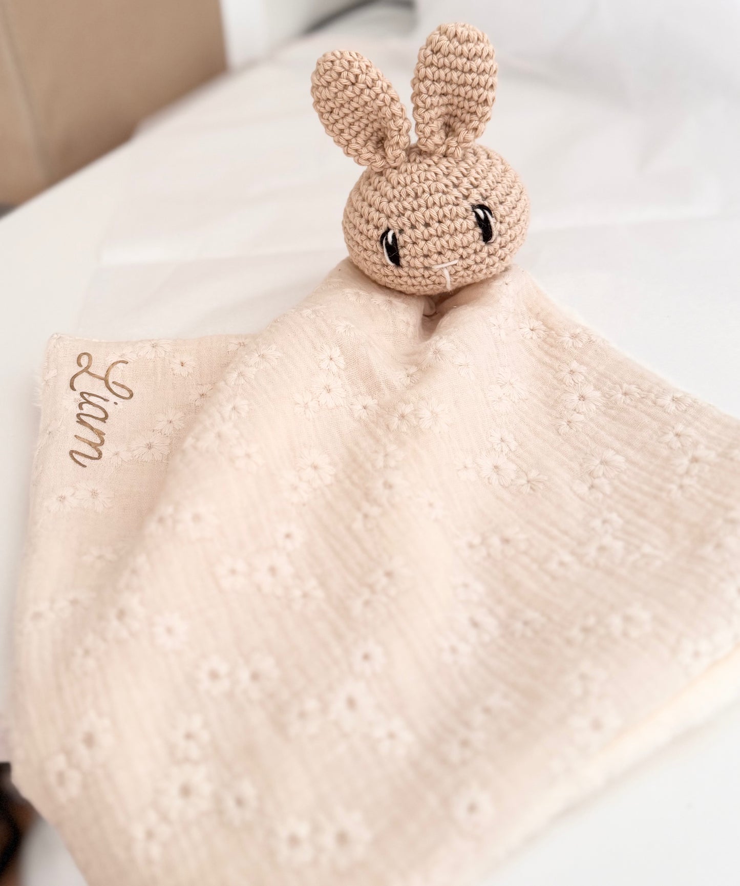 Doudou lapinou écru