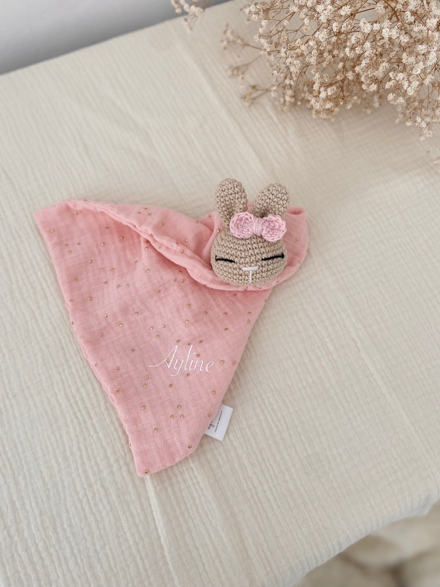 Mon doudou lapinette rose