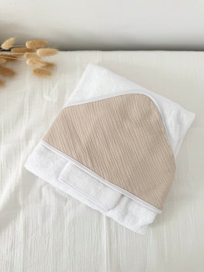 Cape de bain / gant de toilette
