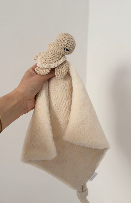 Doudou ma tortue jolie écru