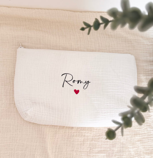 Trousse de toilette en gaze de coton